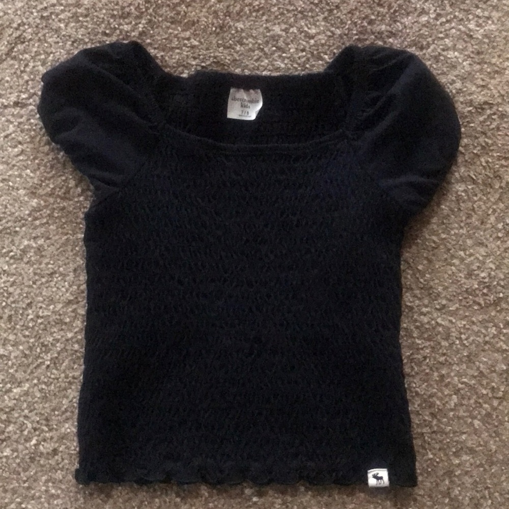 Abercrombie kids ruffled shirt/ or crop top… wore once size 7/8